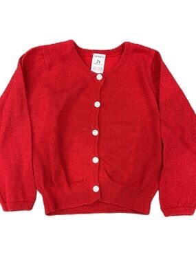 Carter's Red Sparkly Cardigan - Size 2T